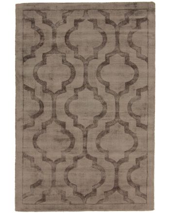 Alfombra viscosa Visconti Trellis Gris