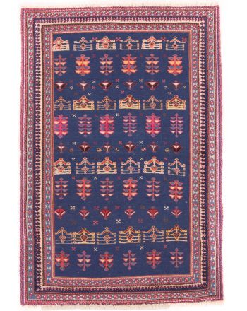 Alfombra de tejido Kilim Qashqai