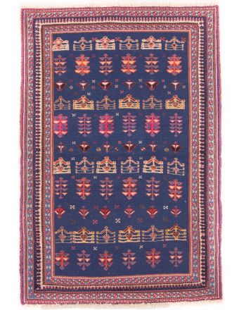 Alfombra de tejido Kilim Qashqai