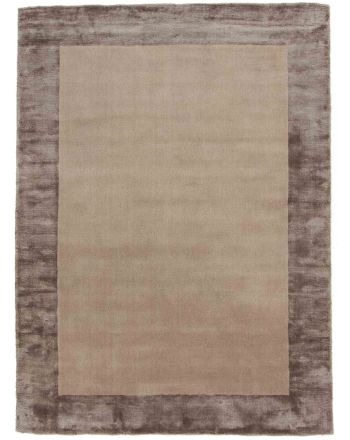 Alfombra viscosa Visconti Border Beige