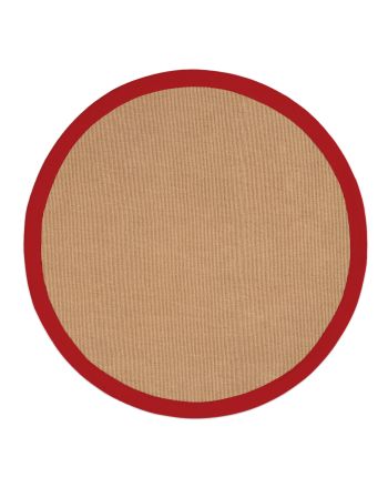Alfombra Sisal redondo Rojo