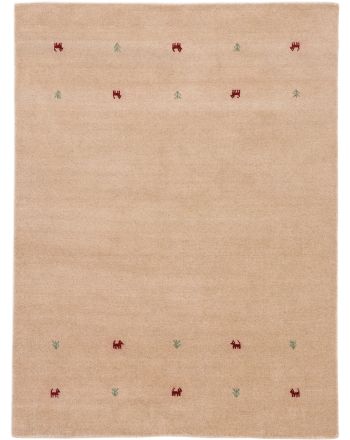 Alfombra de lana Gabbeh Uni Beige