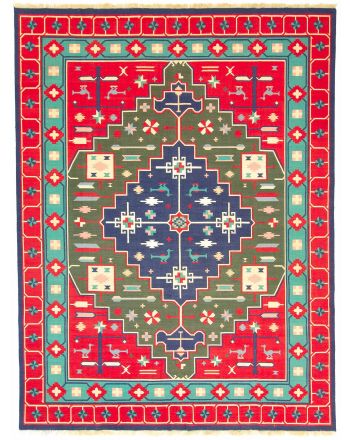 Alfombra de tejido Kilim India