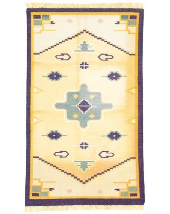 Alfombra de tejido Kilim India