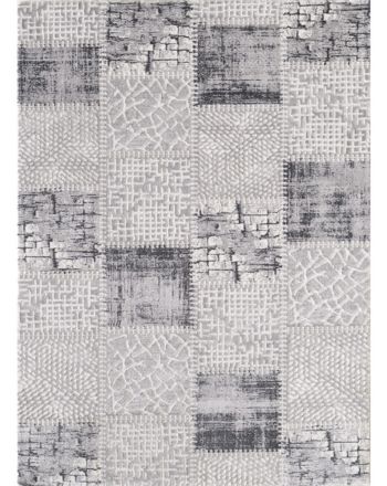 Alfombra Patchwork Gris