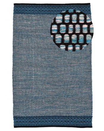 Alfombra de tejido Kilim Mia Blau