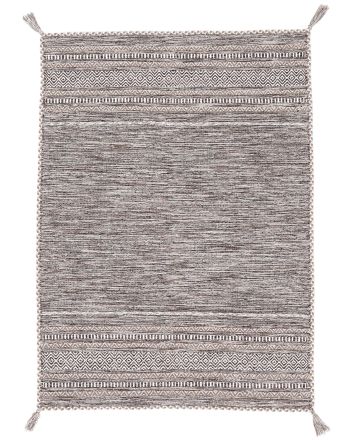 Alfombra de tejido Kilim Azizi Beige