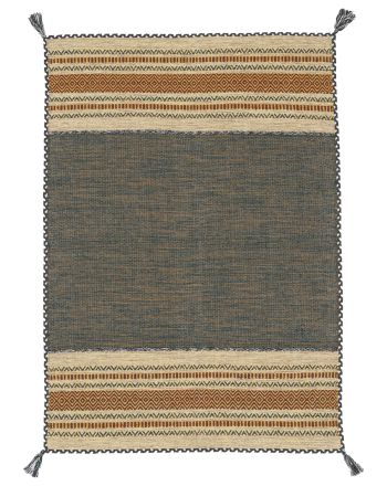 Alfombra de tejido Kilim Azizi Verde