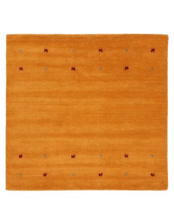 Alfombra de lana Gabbeh Uni Amarillo
