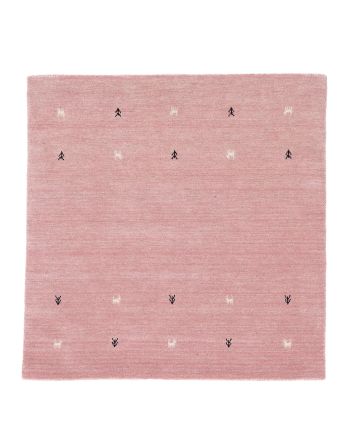 Alfombra de lana Gabbeh Uni cuadrado Fucsia