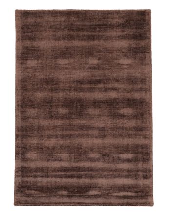Alfombra viscosa Ava Marrón oscuro