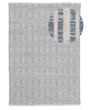Alfombra de tejido Kilim Oregan Gris
