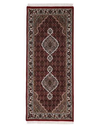 Alfombra Tabriz Mahi pasillo Rojo