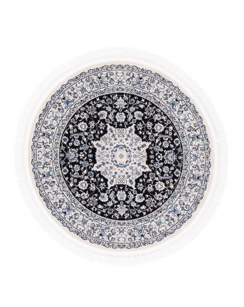 Alfombra redonda Nain Diane Azul oscuro