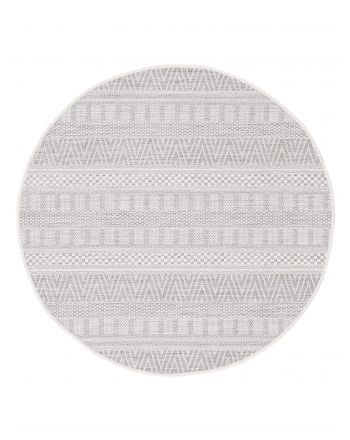 Alfombra de exterior & interior Boho redondo Beige