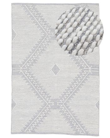 Alfombra de algodon Kilim Durry Gris