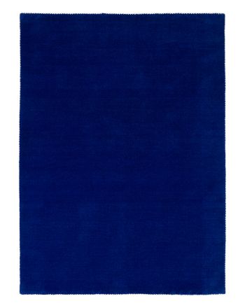 Alfombra de lana Gabbeh Uni Azul