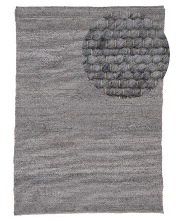 Alfombra de lana Valleta Gris
