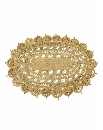 Alfombra de Yute Cate Oval Marrón claro