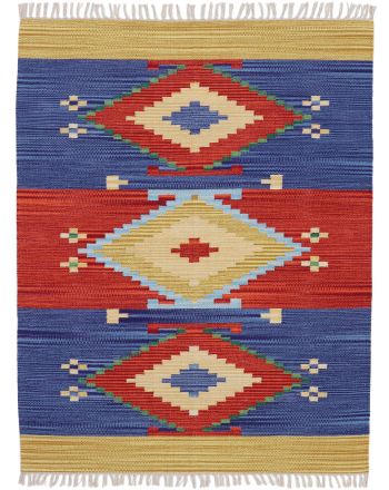 Alfombra de tejido Kilim Svea Multicolor