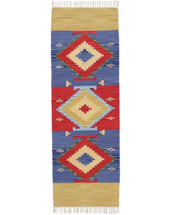 Alfombra de tejido Kilim Svea pasillo Multicolor