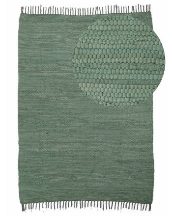 Alfombra de tejido Kilim Chindi Uni Verde