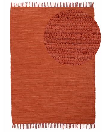 Alfombra de tejido Kilim Chindi Uni Naranja