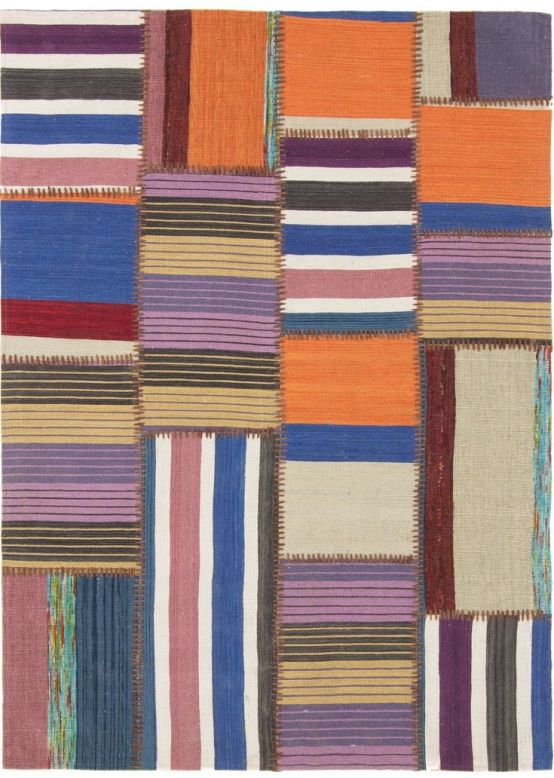 Alfombra de tejido Kilim Patchwork