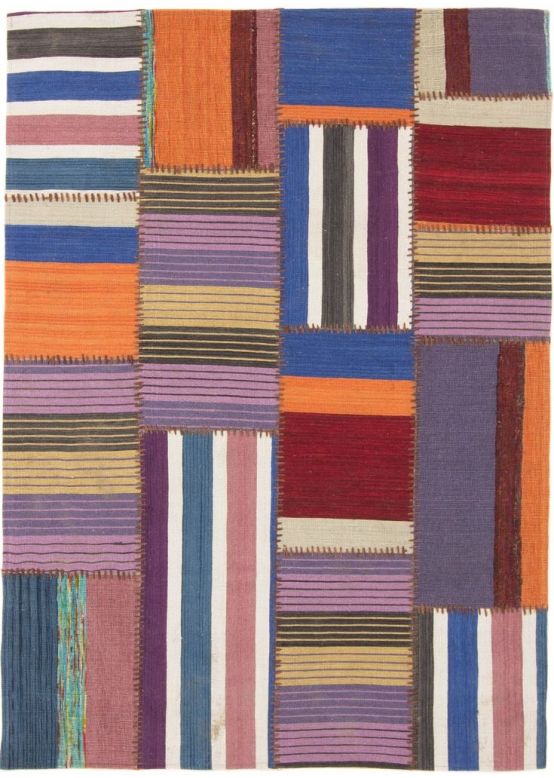 Alfombra de tejido Kilim Patchwork