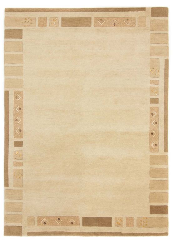 Alfombra de lana Nepal Jaipur Beige