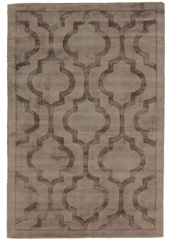 Alfombra viscosa Visconti Trellis Gris