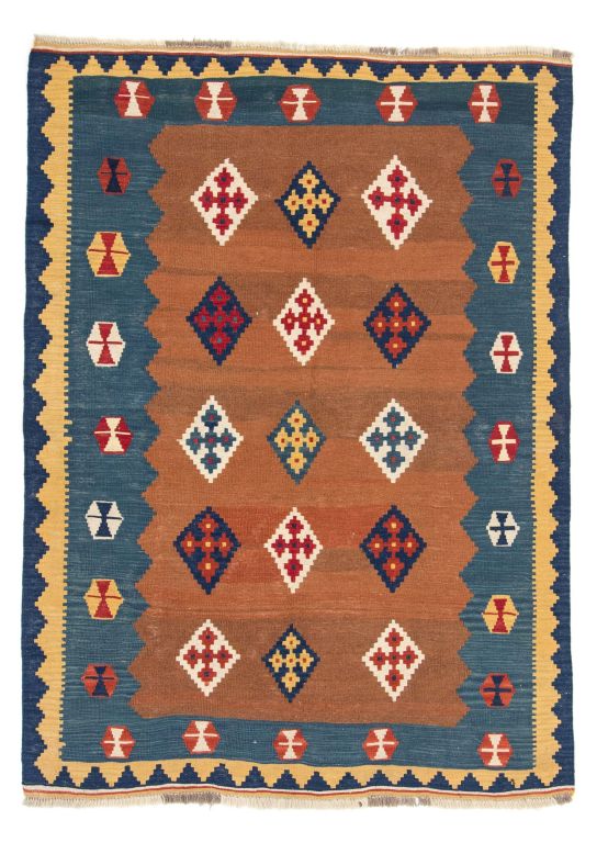 Alfombra de tejido Kilim Qashqai