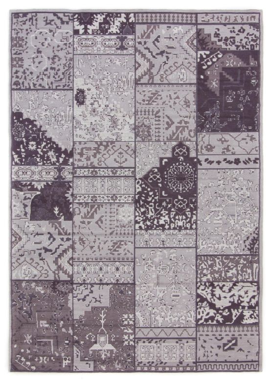 Alfombra de tejido Kilim Patchwork Sofi Negro