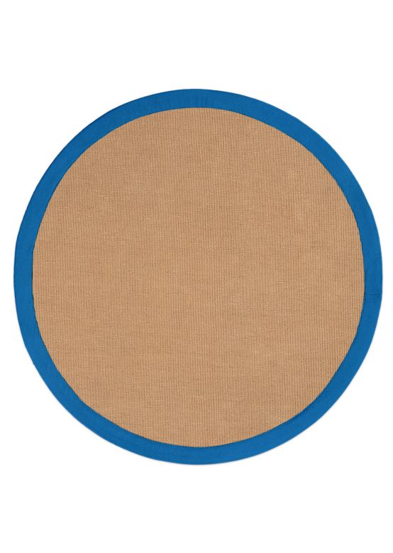 Alfombra Sisal redondo Azul