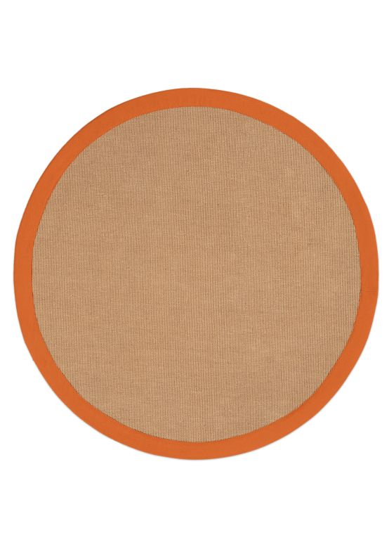 Alfombra Sisal redondo Naranja