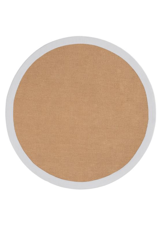 Alfombra Sisal redondo Blanco