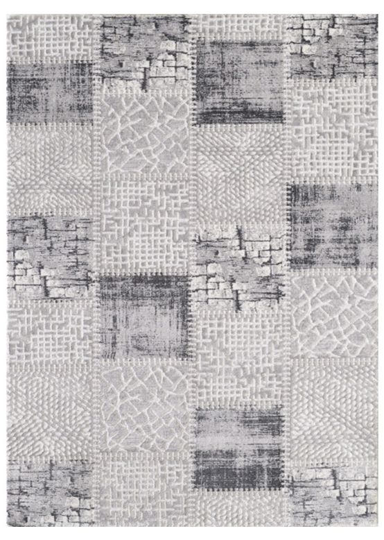 Alfombra Patchwork Gris