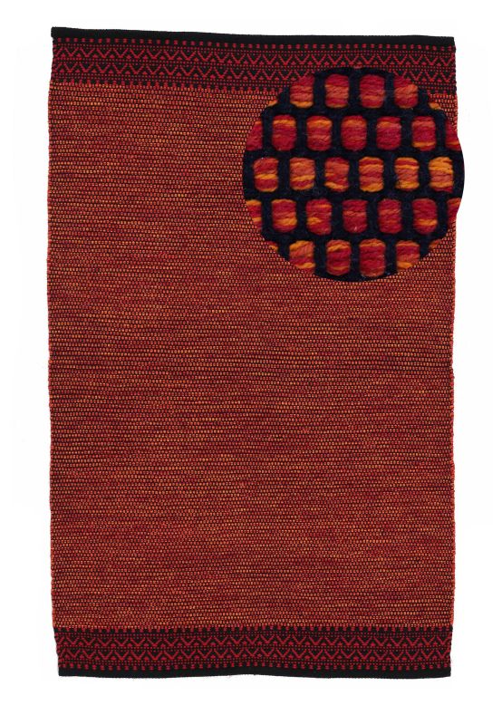 Alfombra de tejido Kilim Mia Rojo