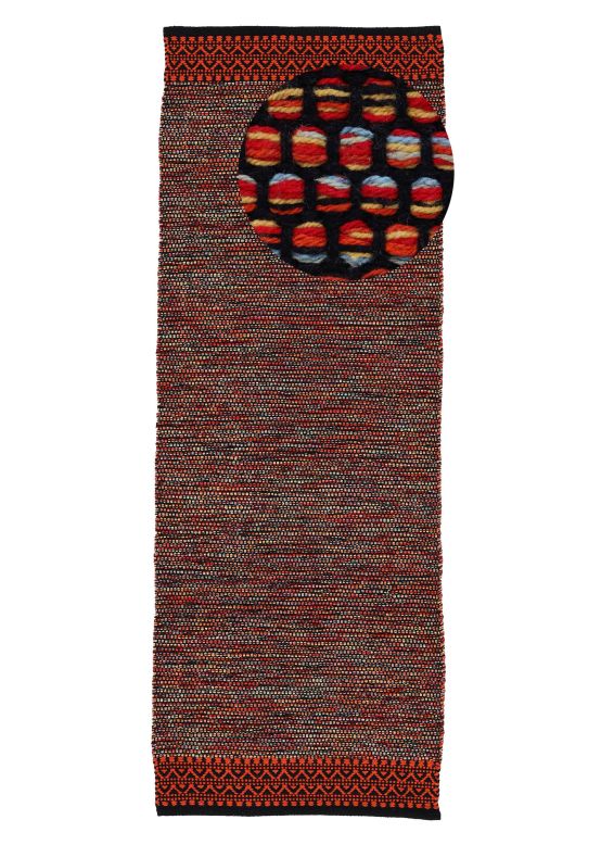 Alfombra de tejido Kilim Mia pasillo Naranja