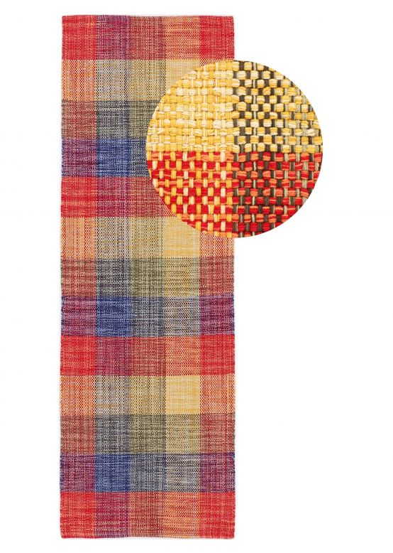 Alfombra de tejido Kilim Ella pasillo Multicolor