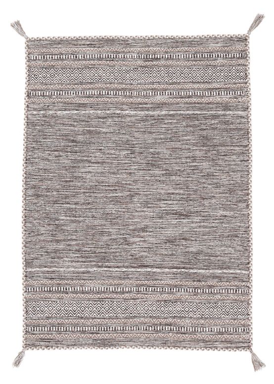Alfombra de tejido Kilim Azizi Beige