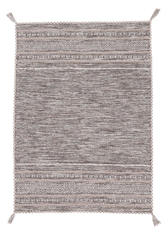 Alfombra de tejido Kilim Azizi Beige