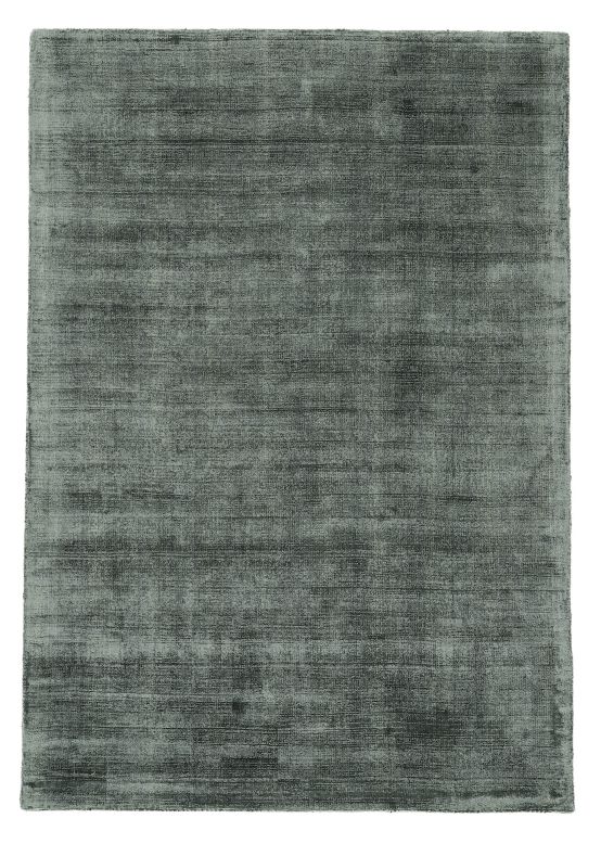 Alfombra viscosa Ava Verde oscuro