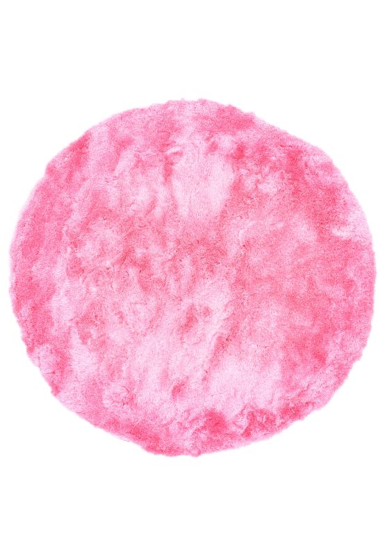 Alfombra pelo largo Breeze redondo Fucsia