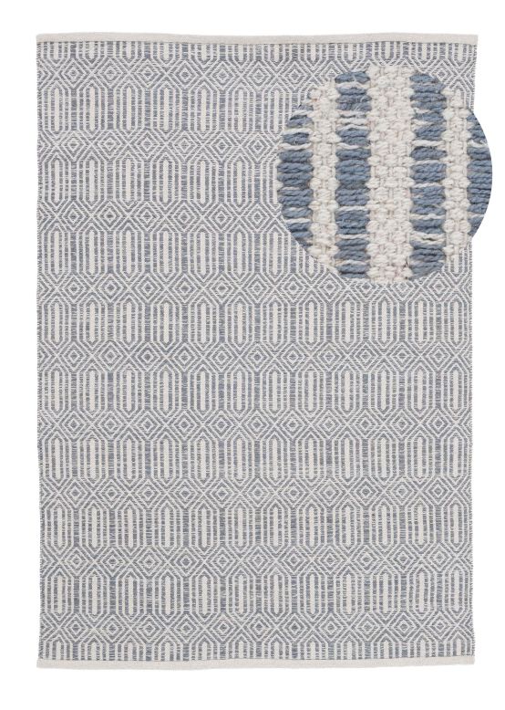 Alfombra de tejido Kilim Oregan Gris