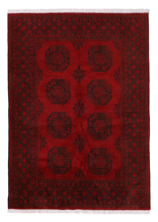 Alfombra Afghan Akhche Rojo