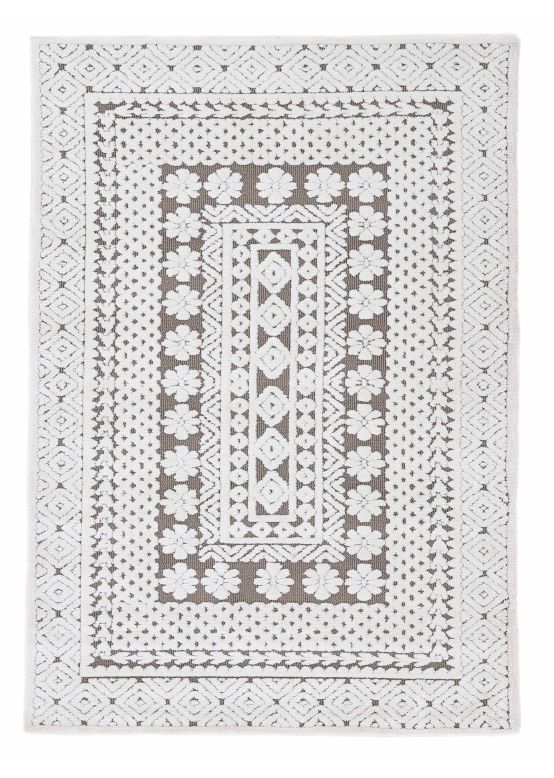 Alfombra Holly Crema/Gris claro