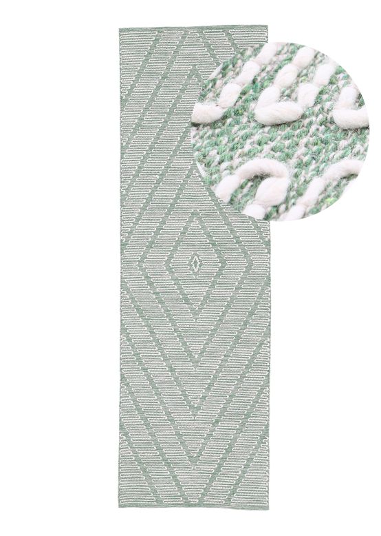Alfombra de algodon Kilim Durry Verde