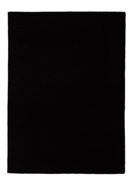 Alfombra de lana Gabbeh Uni Negro