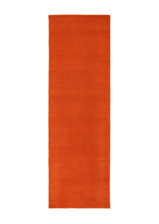 Alfombra de lana Gabbeh Uni pasillo Naranja